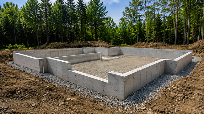 Travaux de fondations