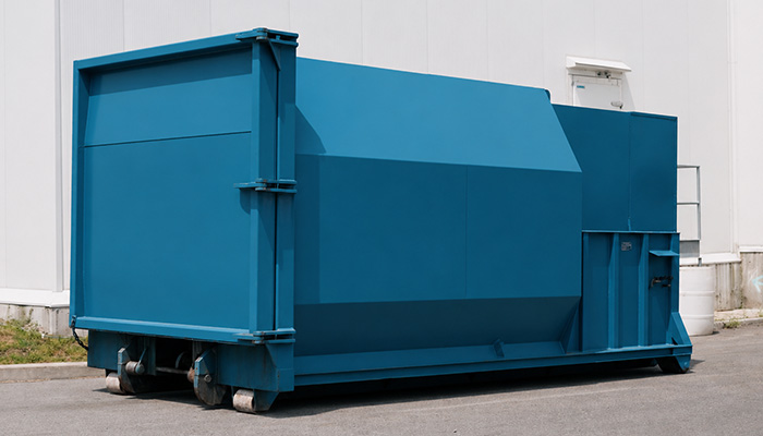 Combined compactor-container